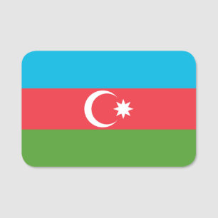 Porte-nom Nom patriotique avec drapeau d'Azerbaïdjan