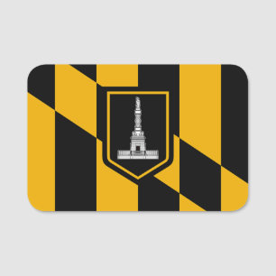 Porte-nom Nom patriotique avec drapeau de Baltimore, États-