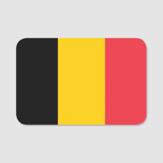 Porte-nom Nom patriotique avec drapeau de Belgique