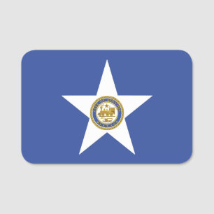 Porte-nom Nom patriotique avec drapeau de Houston