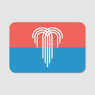 Porte-nom Nom patriotique avec drapeau de Kansas City, USA