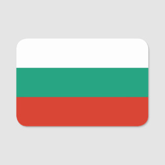 Porte-nom Nom patriotique avec drapeau de la Bulgarie