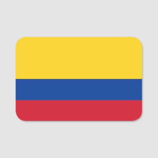 Porte-nom Nom patriotique avec drapeau de la Colombie