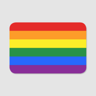 Porte-nom Nom patriotique avec drapeau de la communauté LGBT