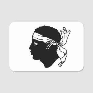 Porte-nom Nom patriotique avec drapeau de la Corse, France