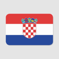 Nom patriotique avec drapeau de la Croatie