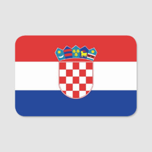 Porte-nom Nom patriotique avec drapeau de la Croatie