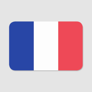 Porte-nom Nom patriotique avec drapeau de la France