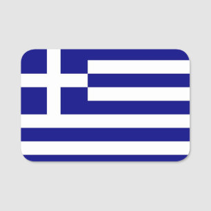 Porte-nom Nom patriotique avec drapeau de la Grèce