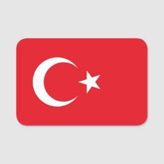 Porte-nom Nom patriotique avec drapeau de la Turquie