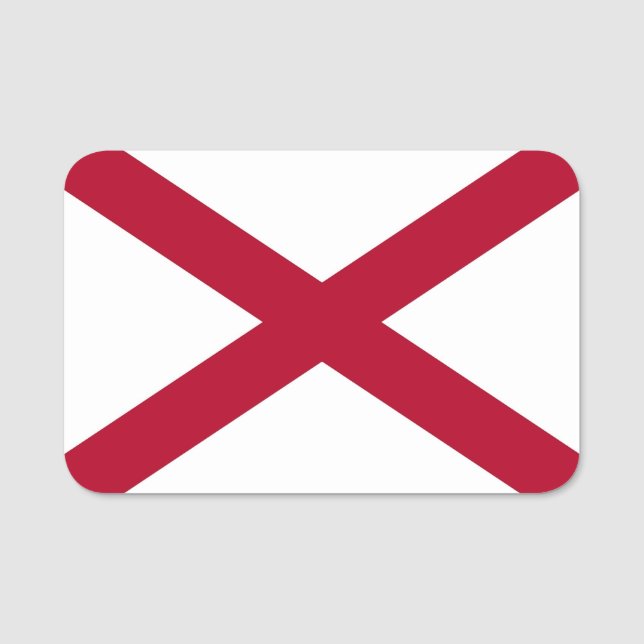 Porte-nom Nom patriotique avec drapeau de l'Alabama, USA (Devant)