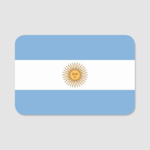 Porte-nom Nom patriotique avec drapeau de l'Argentine