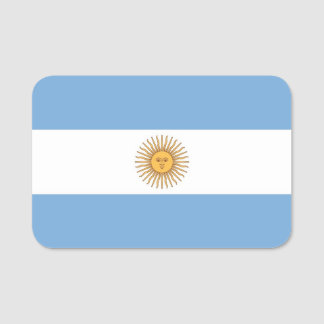 Porte-nom Nom patriotique avec drapeau de l'Argentine