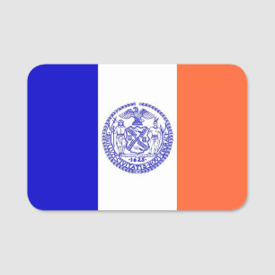 Porte-nom Nom patriotique avec drapeau de New York City