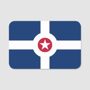 Porte-nom Nom patriotique avec drapeau d'Indianapolis, USA
