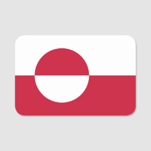 Porte-nom Nom patriotique avec drapeau du Groenland
