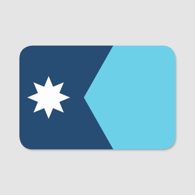 Porte-nom Nom patriotique avec drapeau du Minnesota (Devant)