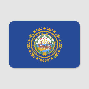 Porte-nom Nom patriotique avec drapeau du New Hampshire