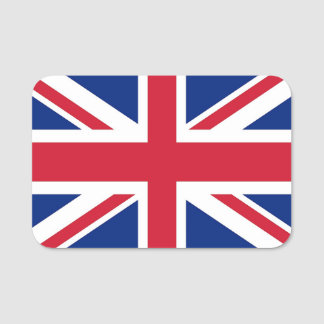 Porte-nom Nom patriotique avec drapeau du Royaume-Uni