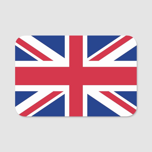 Porte-nom Nom patriotique avec drapeau du Royaume-Uni (Devant)