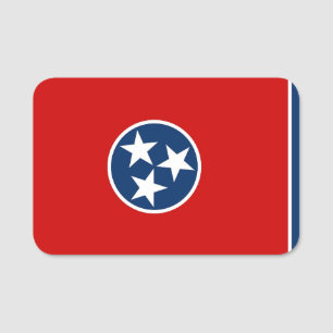 Porte-nom Nom patriotique avec drapeau du Tennessee