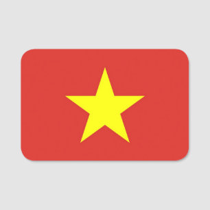 Porte-nom Nom patriotique avec drapeau du Vietnam