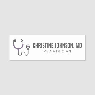 Porte-nom Nom personnalisé  Stethoscope Médicale  Infirmi