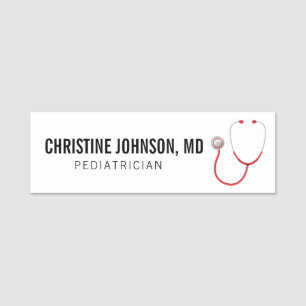 Porte-nom Nom personnalisé  Stethoscope Médicale  Infirmi