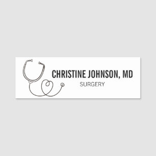 Porte-nom Nom personnalisé Stethoscope Médicale Infirmi