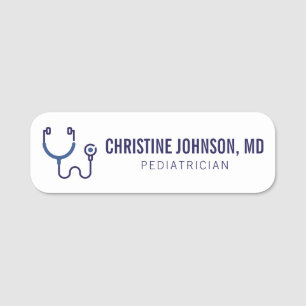 Porte-nom Nom personnalisé  Stethoscope Médicale  Infirmi
