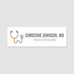 Porte-nom Nom personnalisé  Stethoscope Médicale  Infirmi