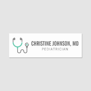 Porte-nom Nom personnalisé  Stethoscope Médicale  Infirmi