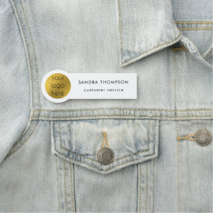 Porte-nom Nom simple d'employé moderne Logo d'entreprise