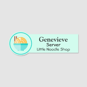 Porte-nom Nom Tag Noodle Restaurant Logo Insigne personnalis