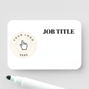 Porte-nom NOUVEAUTÉ ! Balise de nom - Effacement sec - Recta