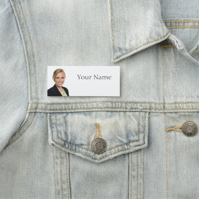 Porte-nom NOUVEAUTÉ ! Balise de nom - Rectangle de 3 po X 1, (En situation)