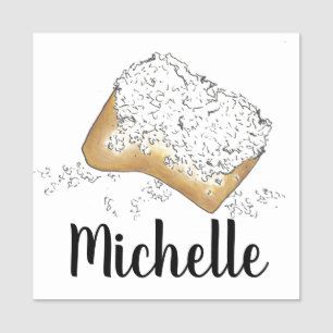 Porte-nom Nouvelle-Orléans Beignet Pastry Mardi Gras Café NO