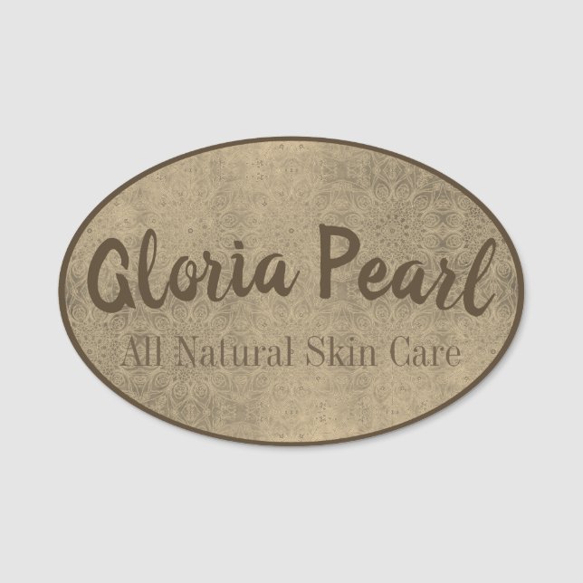 Porte-nom Nuances de Taupe Ombre (Devant)