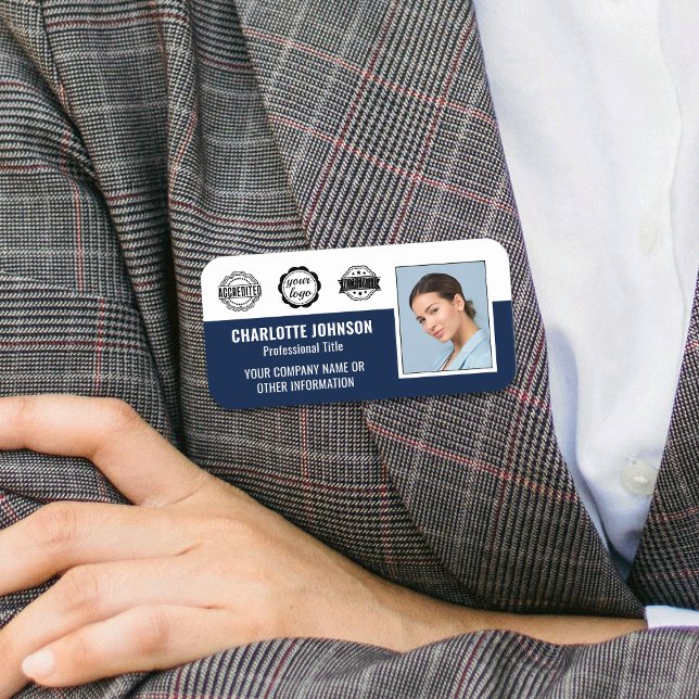 Porte-nom Numéro d'accréditation de l'entreprise de l'employ (Créateur téléchargé)