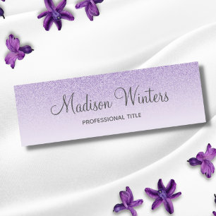 Porte-nom Ombre de Parties scintillant violette Nom de l'emp