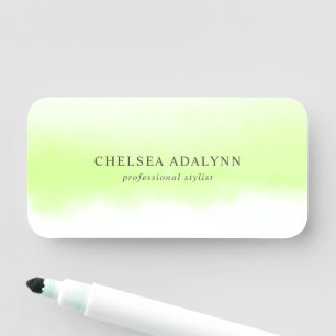 Porte-nom Ombre Vert Aquarelle Minimaliste Entreprise
