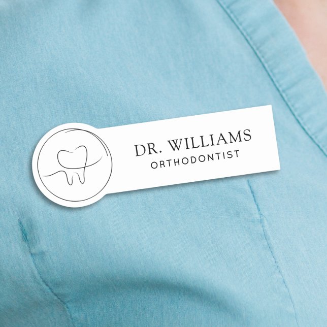 Porte-nom Orthodontiste Minimaliste (Créateur téléchargé)