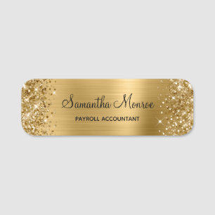 Porte-nom Paillettes dorées