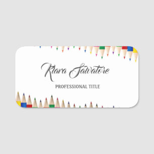 Porte-nom Parfait Design Moderne Beau Crayon Coloré