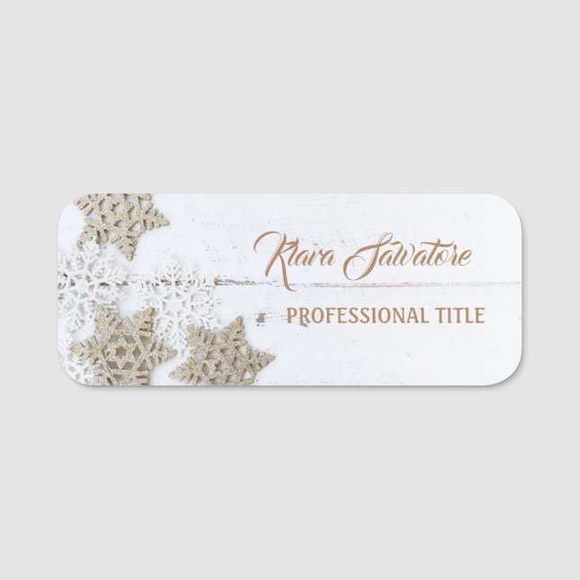 Porte-nom Parfait magnifique ornement de Noël étoile (Devant)