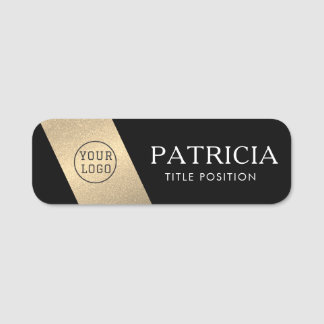 Porte-nom Parties scintillant de luxe Noir et attraper les y