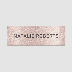 Porte-nom Parties scintillant d'or Blush Rose de luxe Beauté