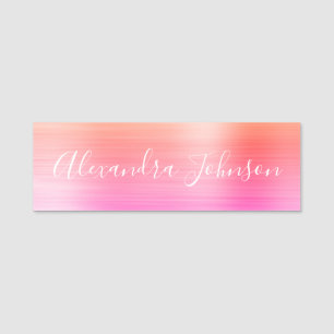 Porte-nom Pastel Foil Moderne Professionnel
