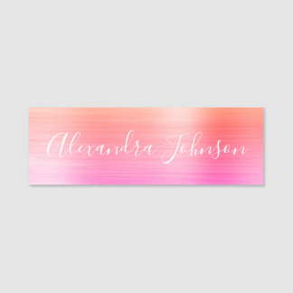 Porte-nom Pastel Foil Moderne Professionnel