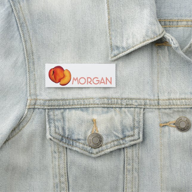 Porte-nom Peach Été Ripe Juicy Georgia Pache Fruit (En situation)